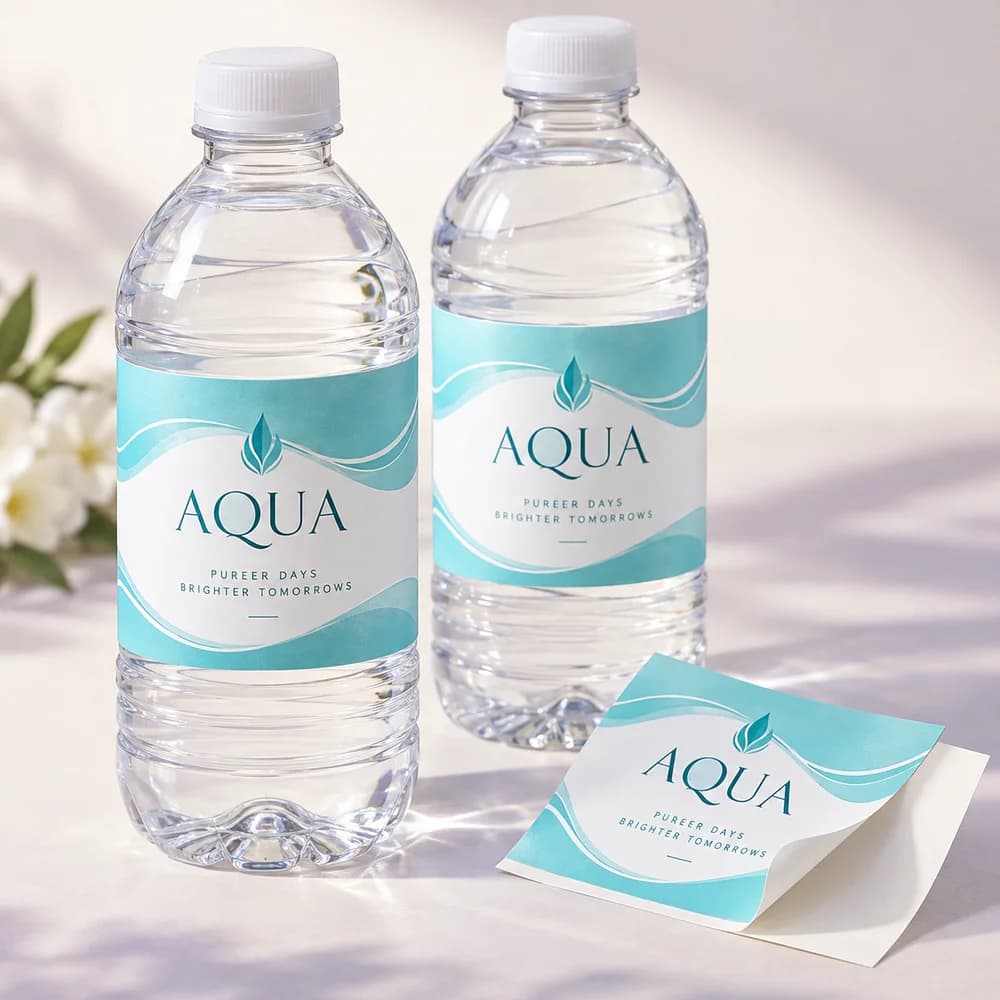 Etiquetas para botellas de agua